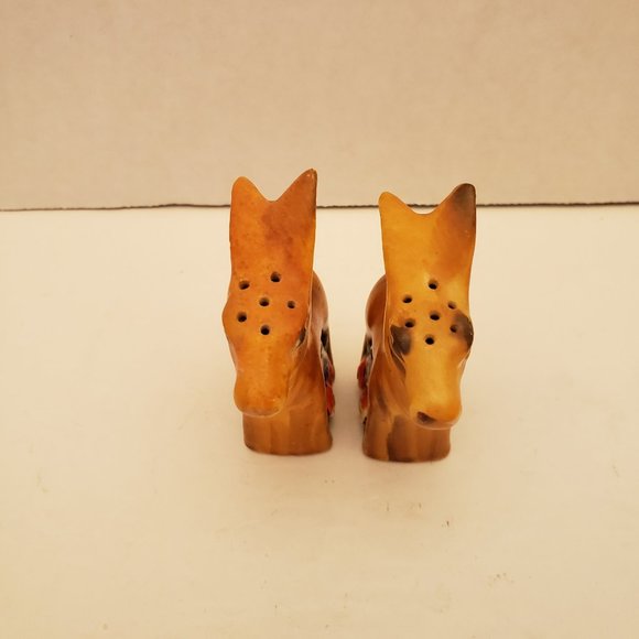 Vintage Donkey or Deer Floral Salt & Pepper Shaker Set - Picture 2 of 7